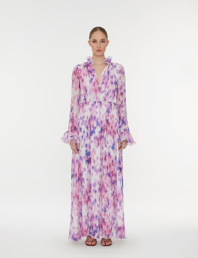 ROTATE - Chiffon Maxi Flowy Dress