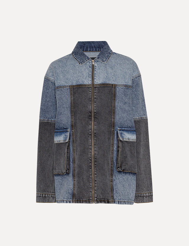 ROTATE - Oversized Patchwork Jacket