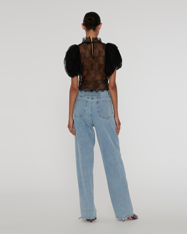 ROTATE - Denim Laced Leg Pants