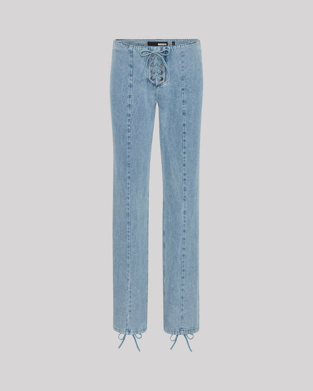 ROTATE - Denim Laced Waist Pants